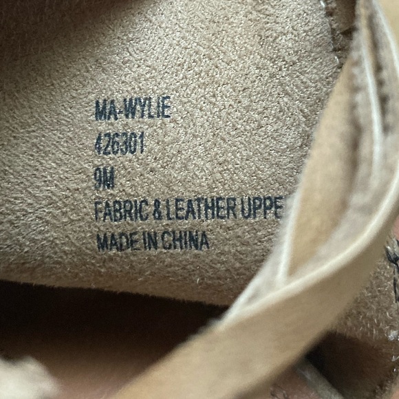 Mari A. Wylie Camel leather heeled open toe booty size 9 - Picture 5 of 6